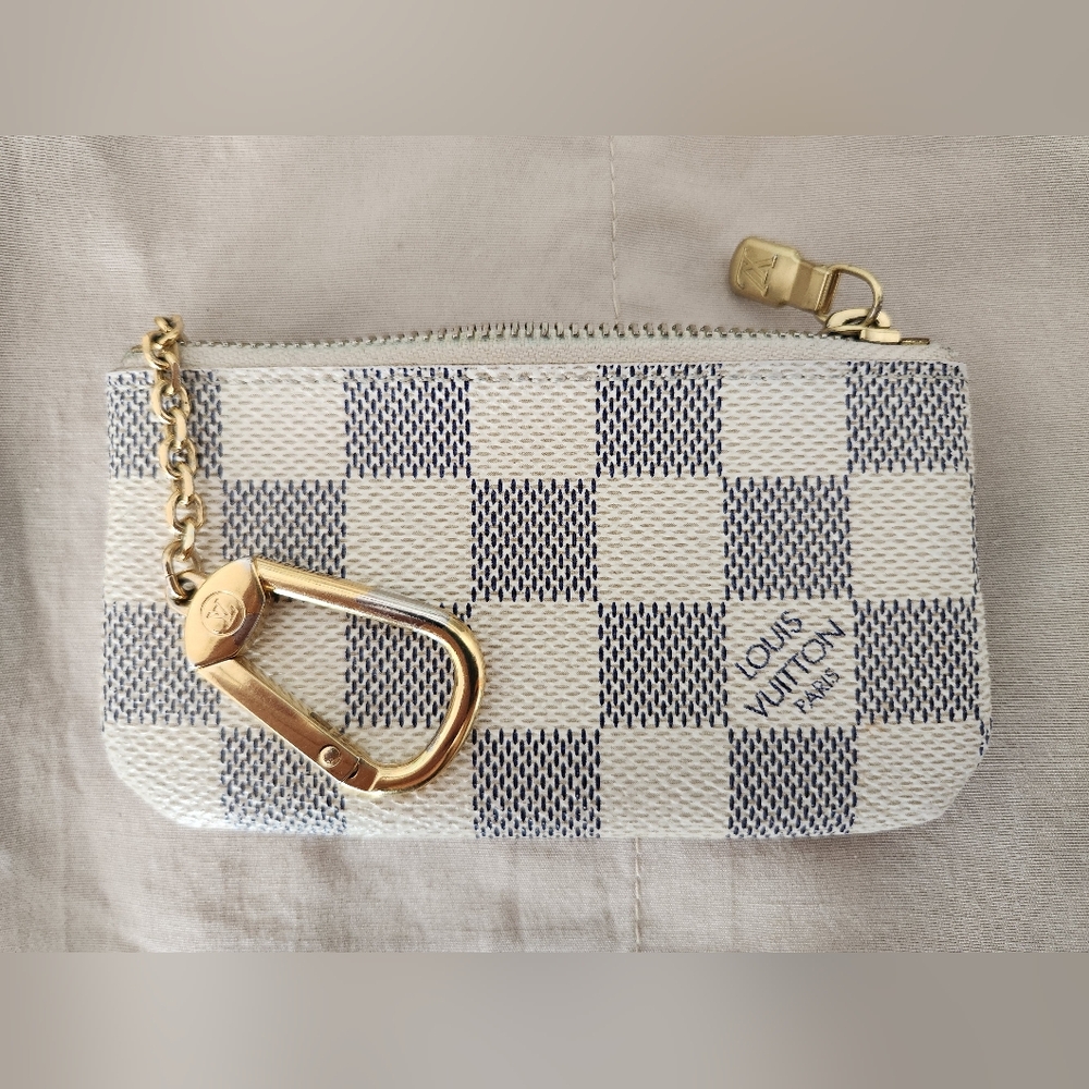 Louis Vuitton key pouch authentic - Damier Azur